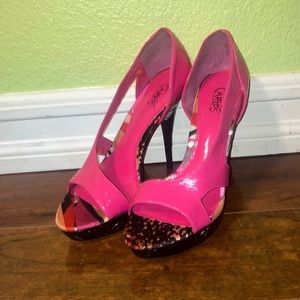 Hot pink Carlos by Carlos Santana leather heels  |  Women’s size 8